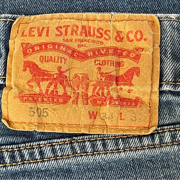Levis 505 Regular Fit Men’s Jeans 34 x 30 - Picture 4 of 5